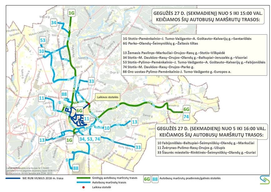 Vilniaus gatves užplūdo bėgikai: daug kur ribojamas eismas