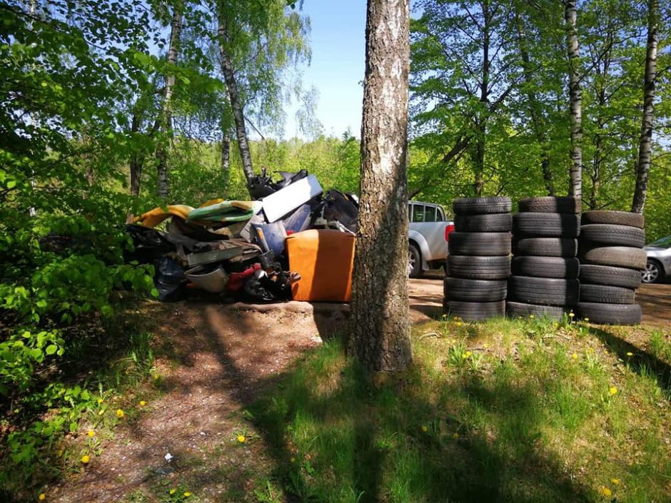 Pakaunės miškuose dygsta ne grybai, o šiukšlės: aptinka net ir apynaujų baldų