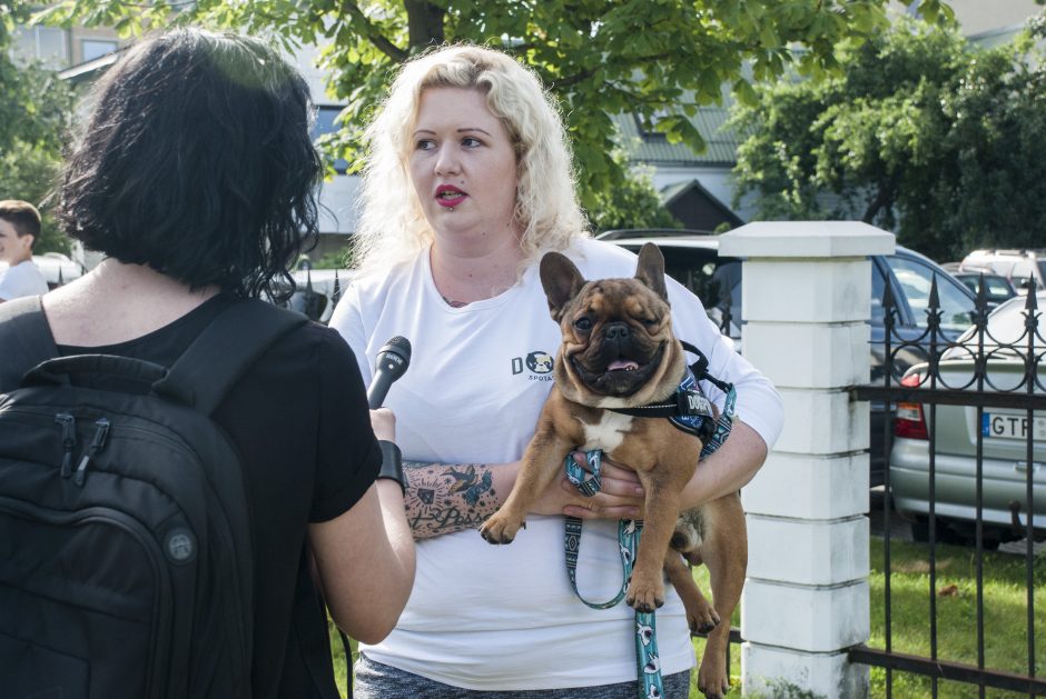 Gyvūnų teisių gynėjai protestavo prie Maisto ir veterinarijos tarnybos