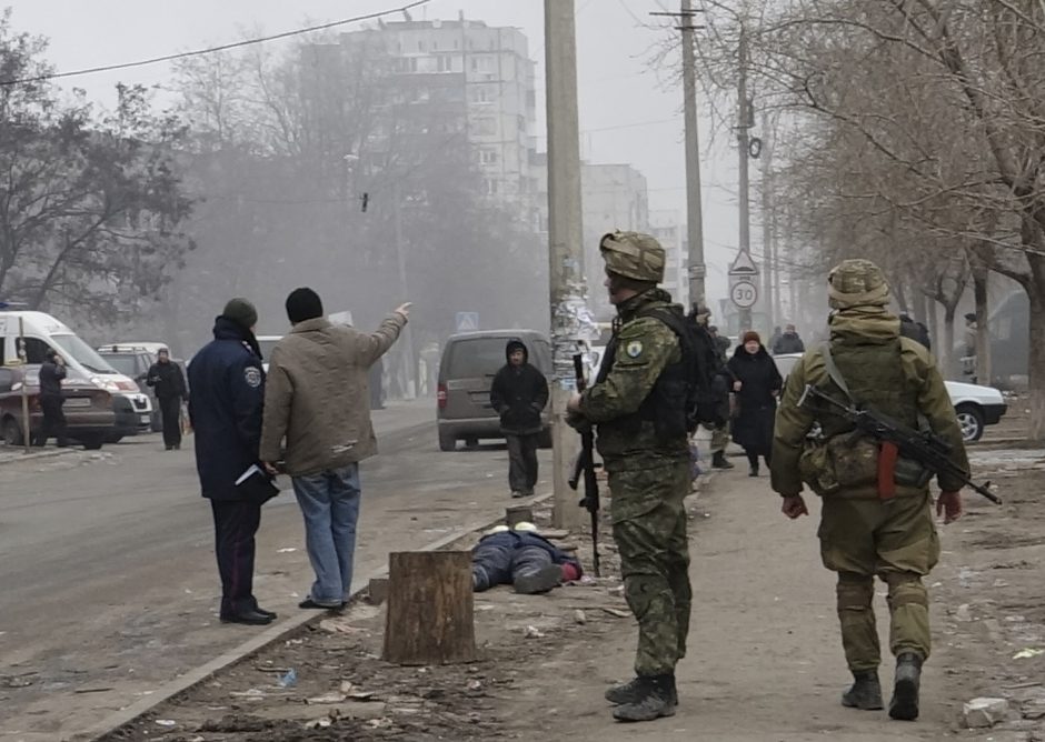 JT: raketų atakos taikinys Mariupolyje buvo civiliai gyventojai