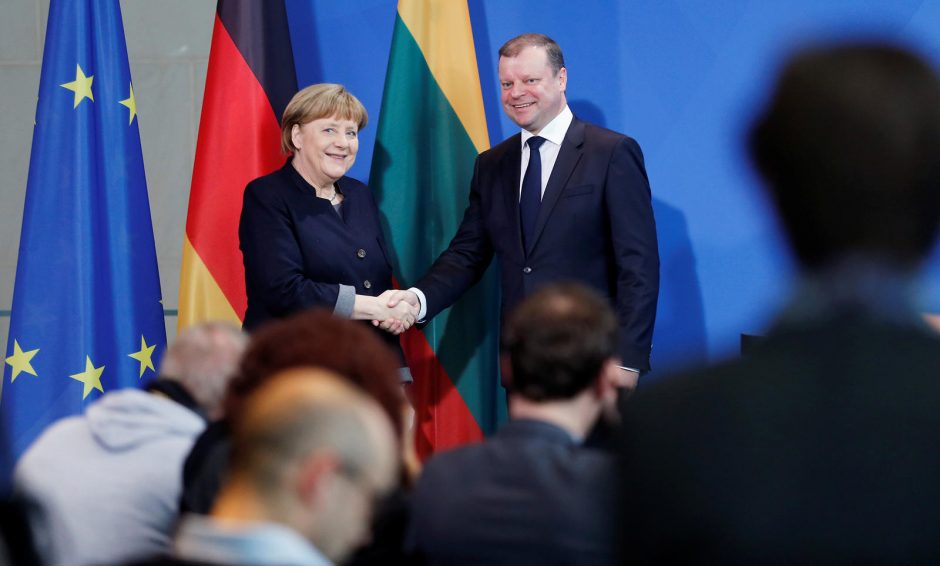 S. Skvernelis Vokietijoje susitiko su A. Merkel