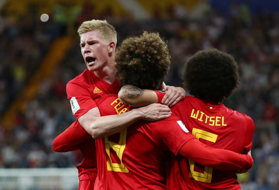 Belgijos futbolininkai dramatiškai išsigelbėjo pasaulio čempionato aštuntfinalyje