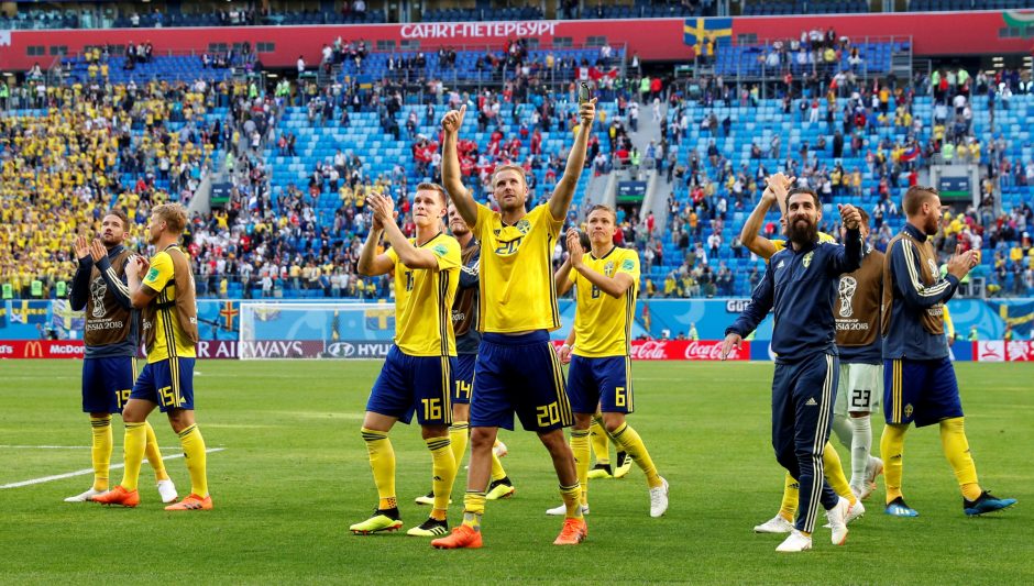 Švedija pateko į pasaulio futbolo čempionato ketvirtfinalį