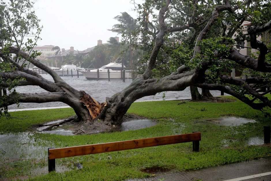 Nusilpęs uraganas „Irma“ Floridoje padarė didžiulių nuostolių