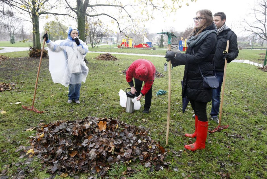 Danės skvere – rudeninė talka