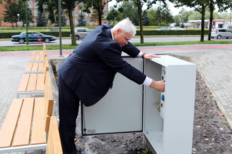 Gimtadienį švenčiančiam miestui – rekonstruotas Pempininkų fontanas