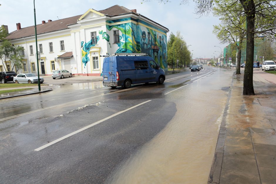 Pilies gatvė dėl avarijos uždaryta