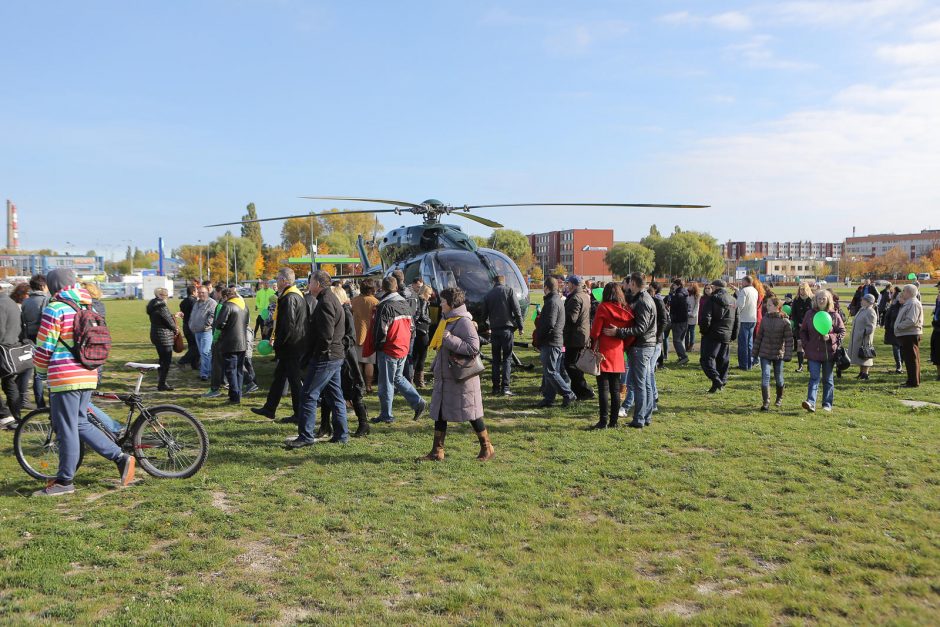 Donorystės dieną Klaipėdoje nutūpė sraigtasparniai