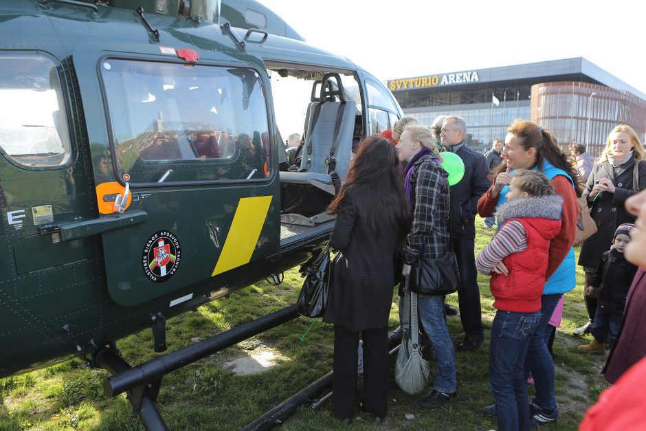 Donorystės dieną Klaipėdoje nutūpė sraigtasparniai