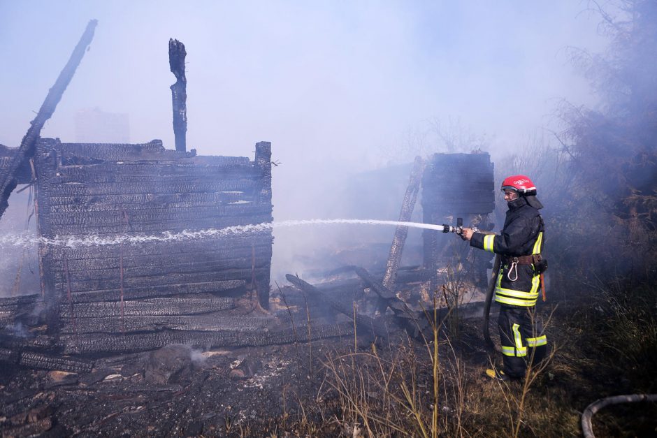 Klaipėdos ekonominėje zonoje degė apleistas kaimas