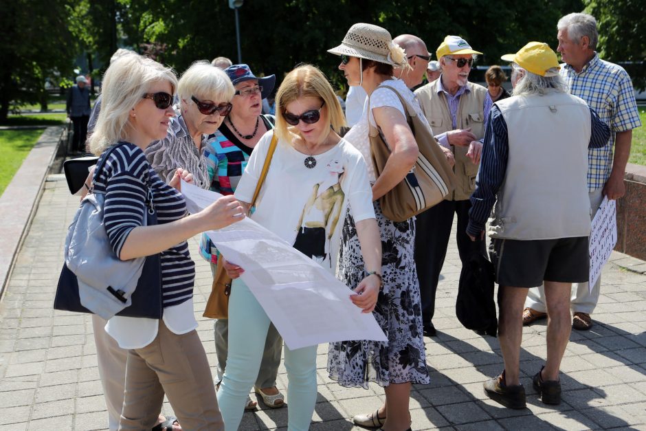 Atgimimo aikštėje mitingavo Klaipėdos tarybos narė