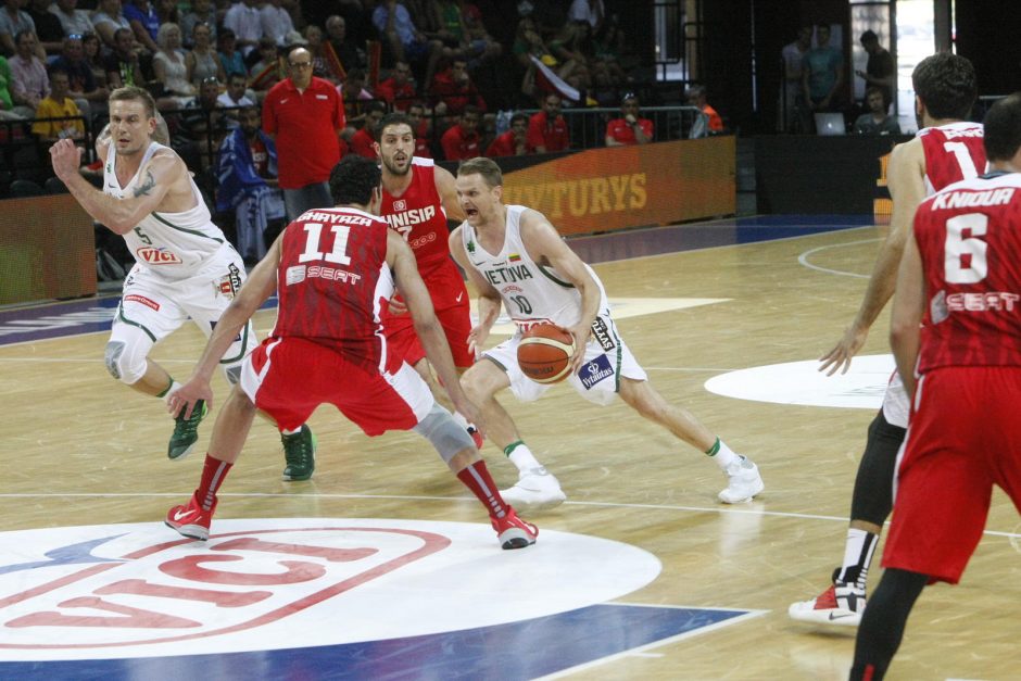 Kontrolinės vyrų krepšinio rungtynės: Lietuva - Tunisas