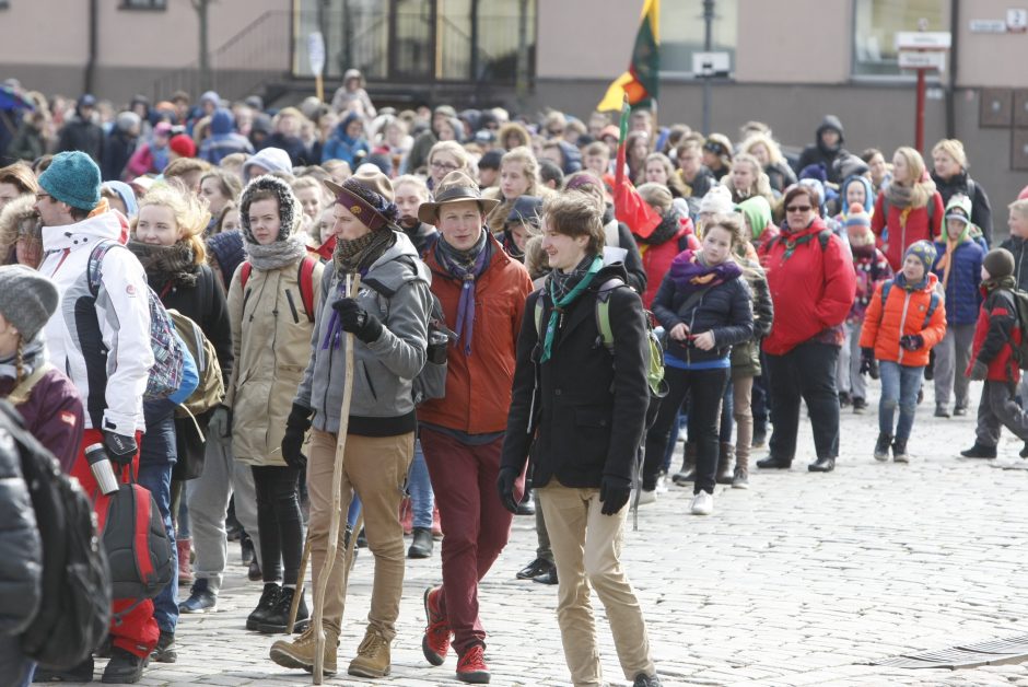 Skautų žygis Klaipėdoje