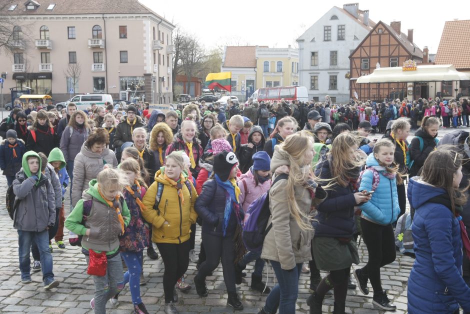 Skautų žygis Klaipėdoje