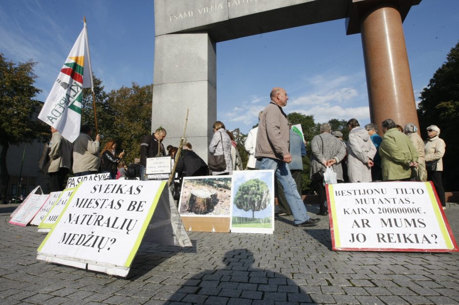 Klaipėdos žalieji dėl medžių kirtimo tikisi susitikti su S. Skverneliu