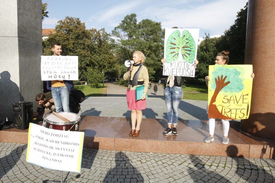 Klaipėdos žalieji dėl medžių kirtimo tikisi susitikti su S. Skverneliu