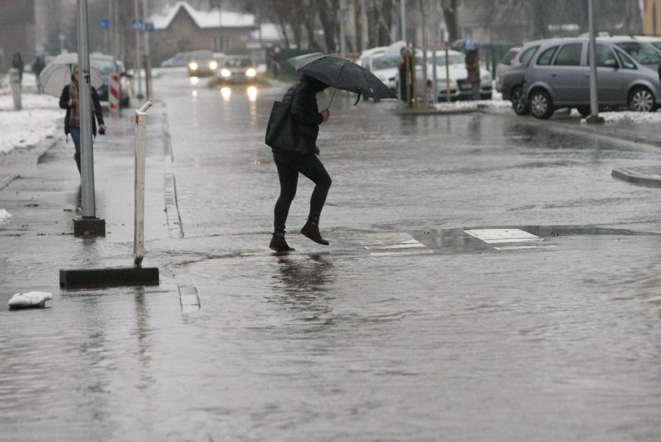 Klaipėda skęsta: užlieti kiemai, sugedusios mašinos (draudikų komentarai)