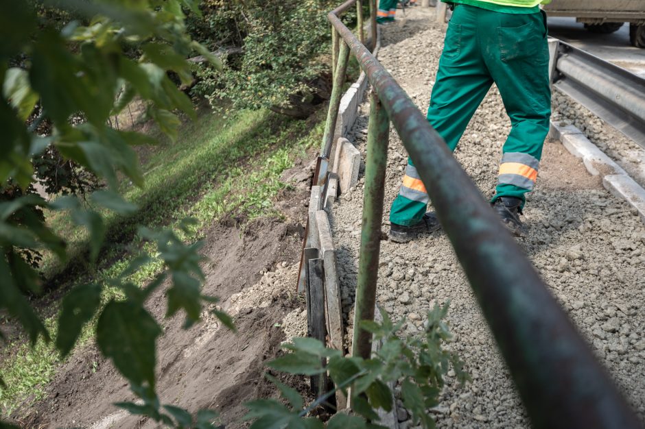 Žemaičių gatvės kalno nuošliauža