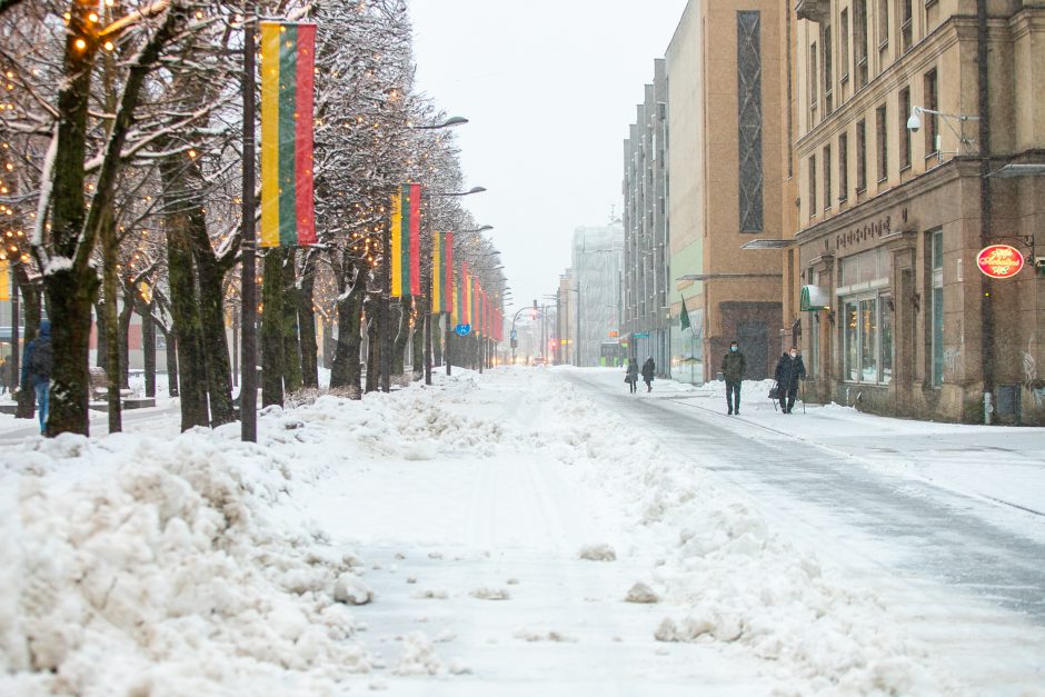 Po gausaus snygio Kaune – sudėtingos eismo sąlygos