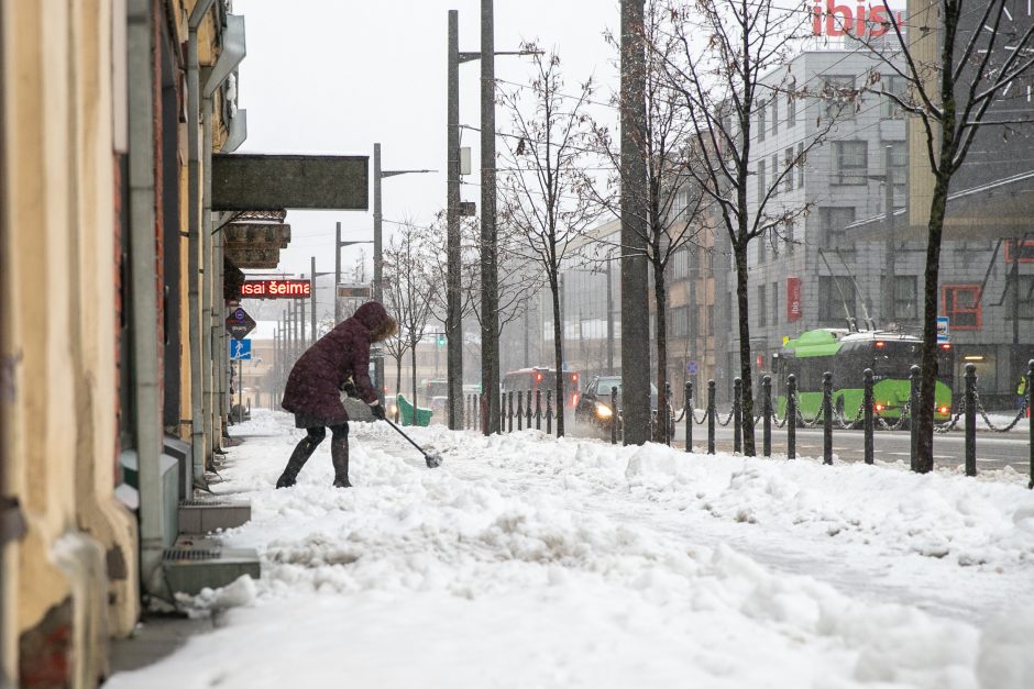 Po gausaus snygio Kaune – sudėtingos eismo sąlygos