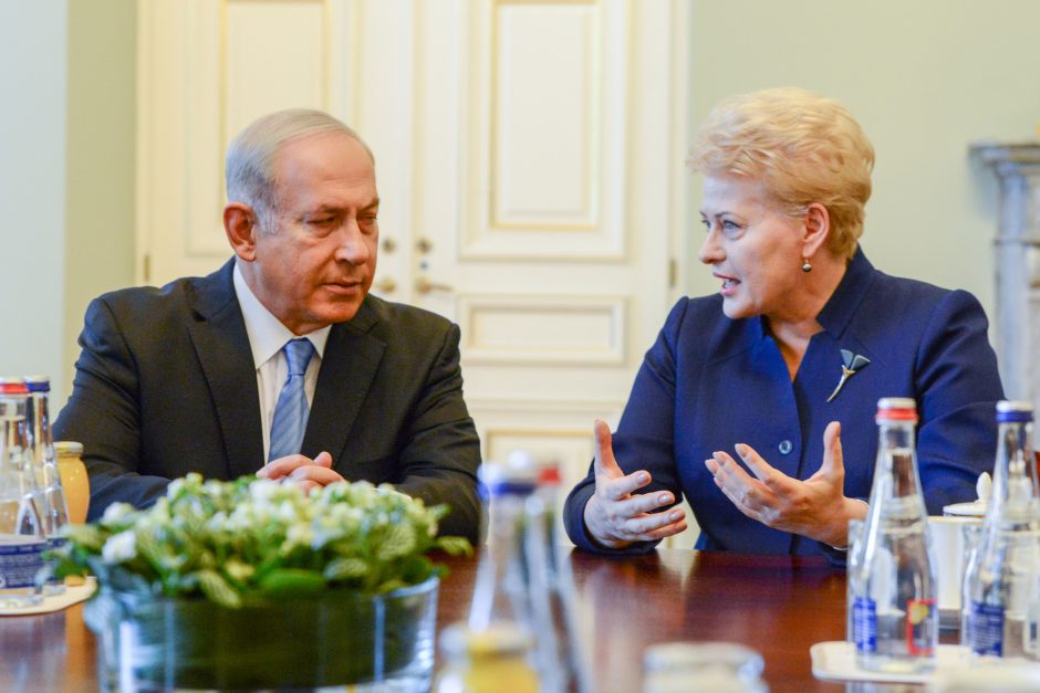 Izraelio premjeras iš D. Grybauskaitės išgirdo ir kritikos