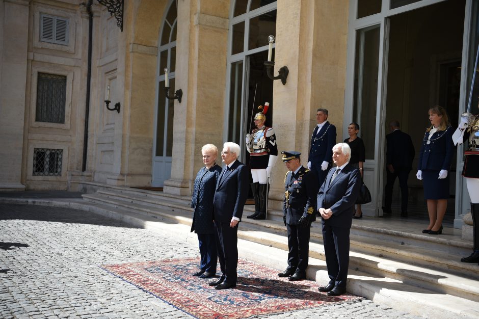 D. Grybauskaitę priėmė Italijos prezidentas