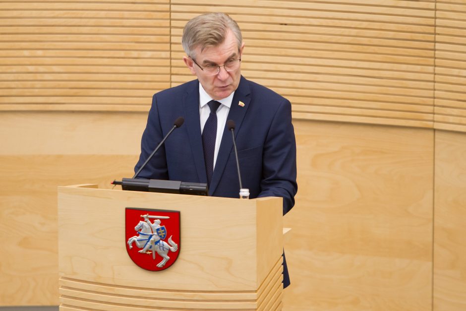 Seimo pirmininkas pritaria apkaltoms M. Basčiui ir K. Pūkui