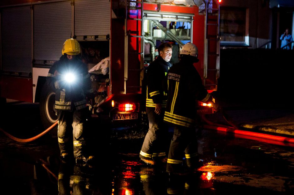 Naktį Marijampolės rajone užsidegė tvartas su gyvuliais