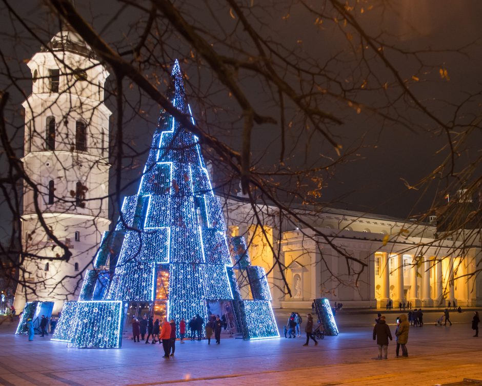 Vilniaus Kalėdų eglutės pripažinimo gražiausia dar teks palaukti