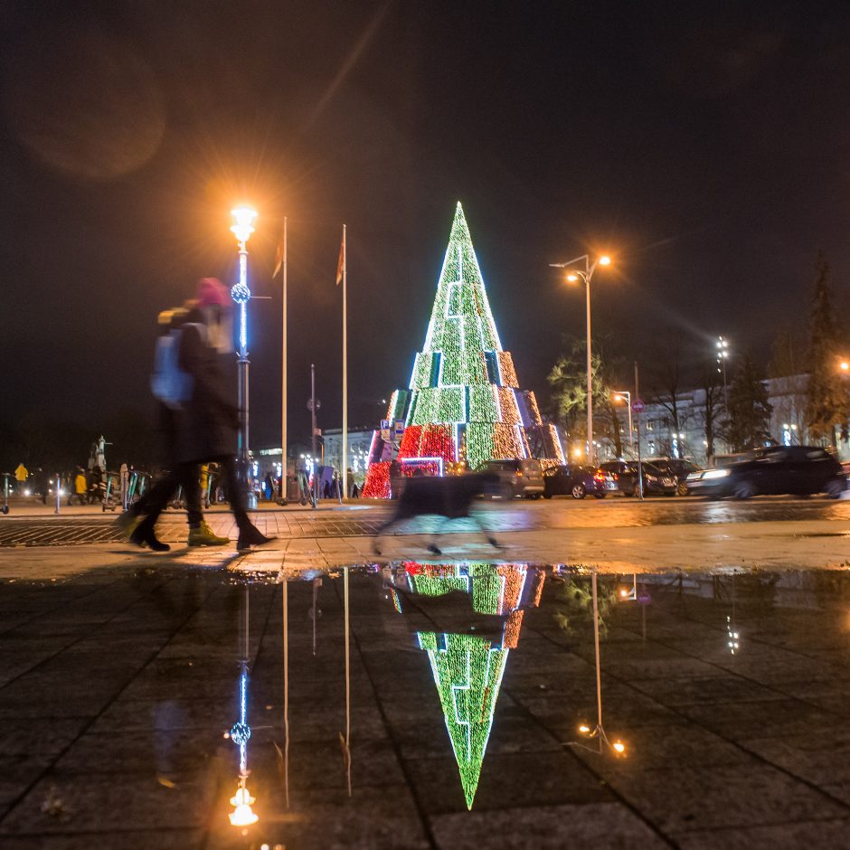 Vilniaus Kalėdų eglutės pripažinimo gražiausia dar teks palaukti