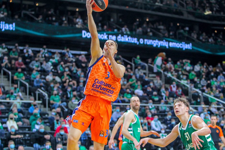 Eurolyga: „Žalgiris“ – „Valencia Basket“ 82:94