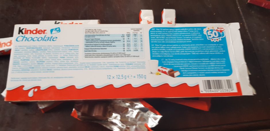 Nesaugūs skanėstai vaikams – muilo skonio „Kinder chocolate“ batonėliai