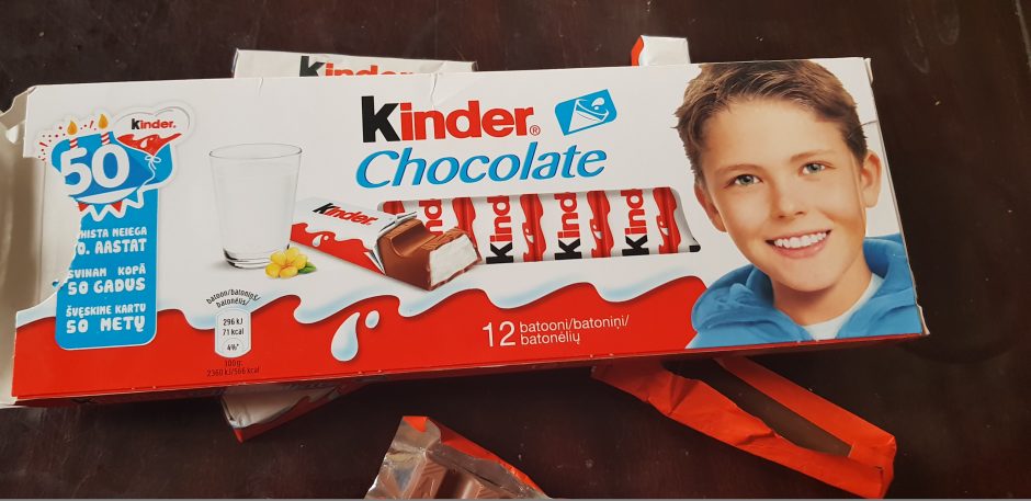 Nesaugūs skanėstai vaikams – muilo skonio „Kinder chocolate“ batonėliai