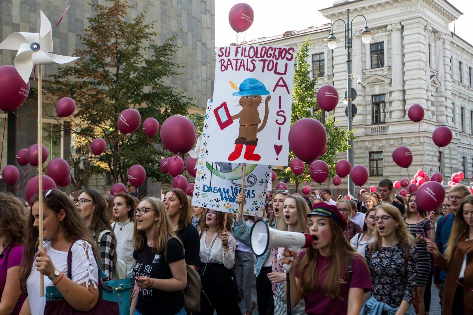 VU studentai nepaliko abejingų: fakultetai vienas kitą lenkė išradingumu