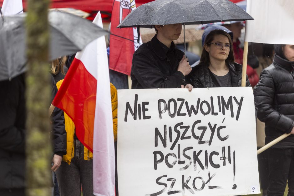 Protestuotojai reikalavo atšaukti Trakų rajono švietimo įstaigų pertvarką