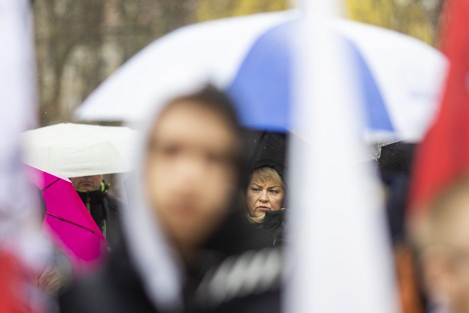 Protestuotojai reikalavo atšaukti Trakų rajono švietimo įstaigų pertvarką