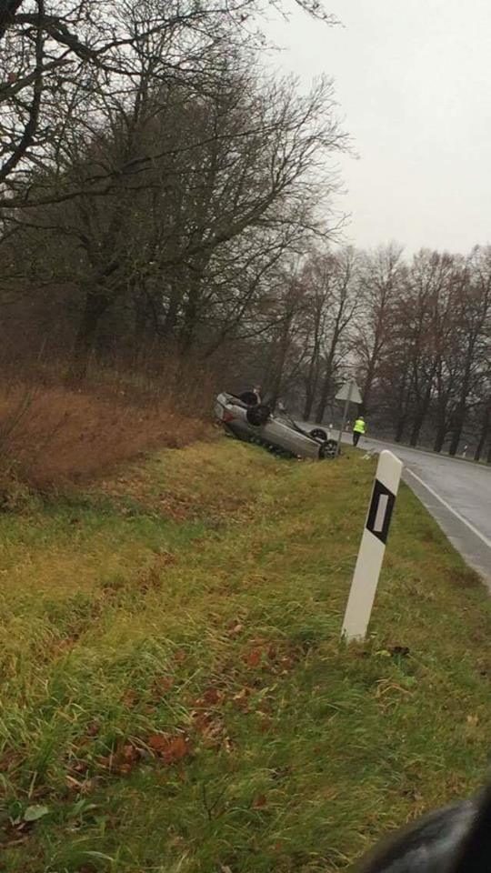 Kauno rajone merginos vairuojamas „Ford“ įlėkė į griovį