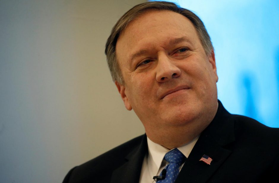 JAV Senato komitetas balsuos dėl M. Pompeo paskyrimo valstybės sekretoriumi