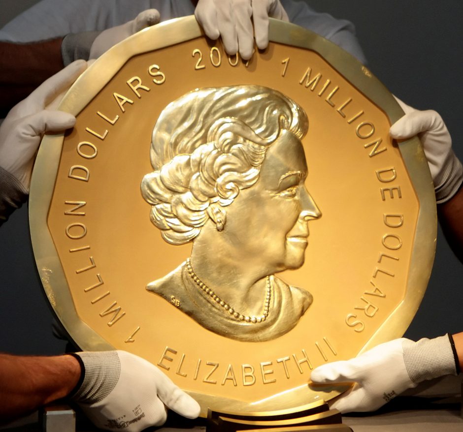 Įspūdinga vagystė: už didžiulės auksinės monetos nugvelbimą – iki 10 metų kalėjimo