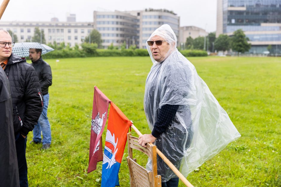 Šeimų sąjūdžio mitinge – ir Seimo nariai: protestuotojai piktinosi valdžios sprendimais