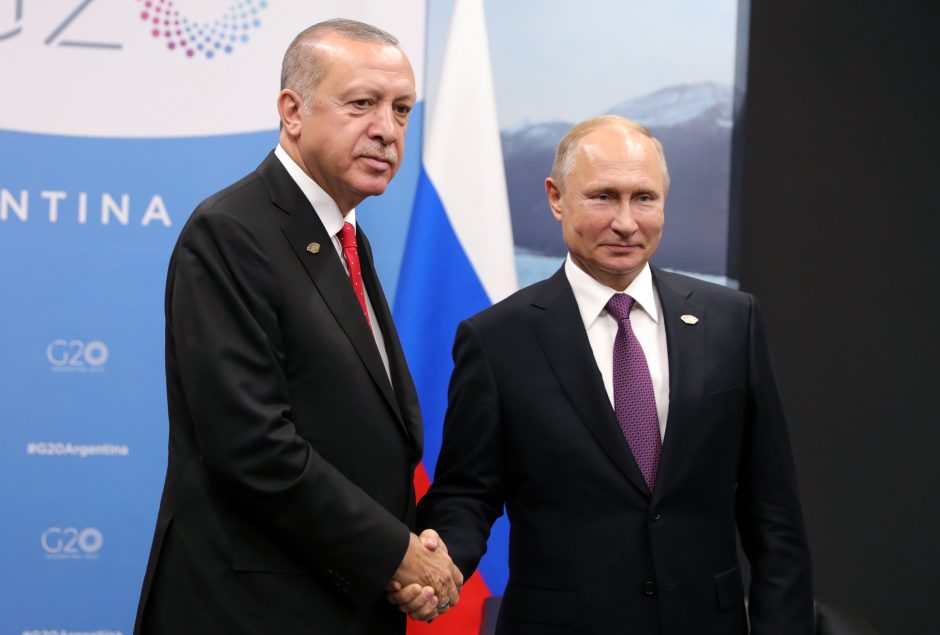 R. T. Erdoganas susitiks su Putinu aptarti JAV pajėgų išvedimo iš Sirijos