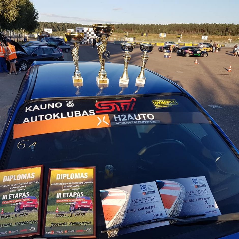 „H2AUTO“ greituminio slalomo čempionate aiškėja lyderiai