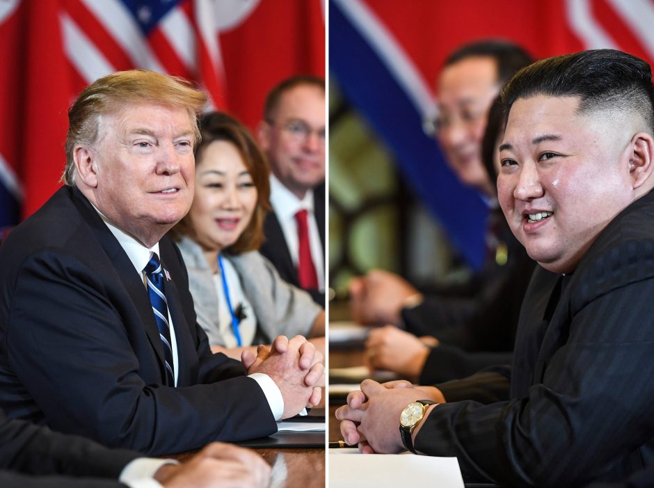 Netikėta D. Trumpo ir Kim Jong Uno derybų pabaiga: susitarimas nepasiektas