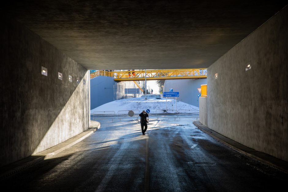 Lentvaryje atidarytas naujas tunelis po geležinkeliu