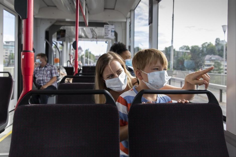 JAV bus reikalaujama dėvėti kaukes viešajame transporte