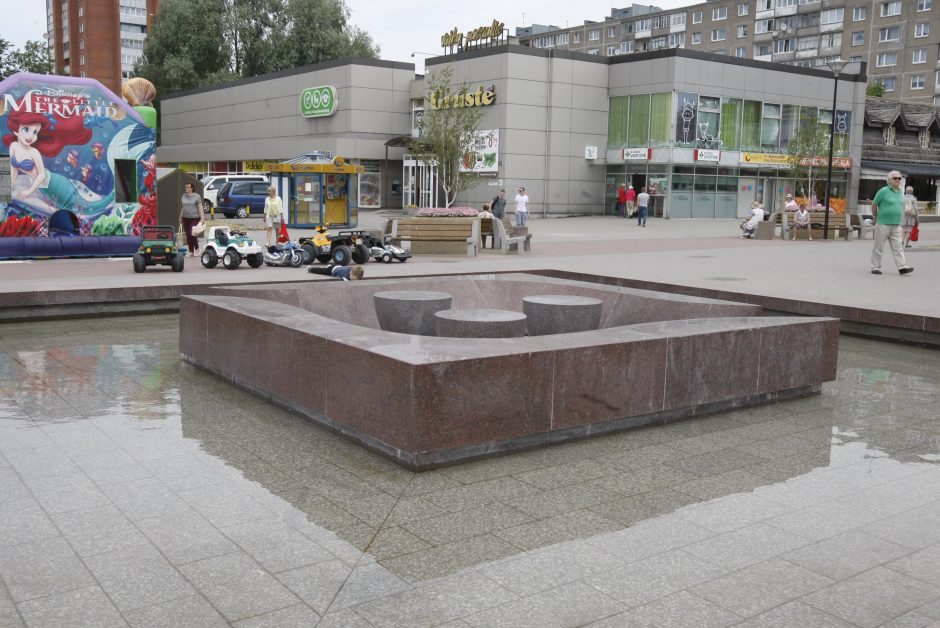 Klaipėdos fontanų čiurlenimą sutrikdė gedimai