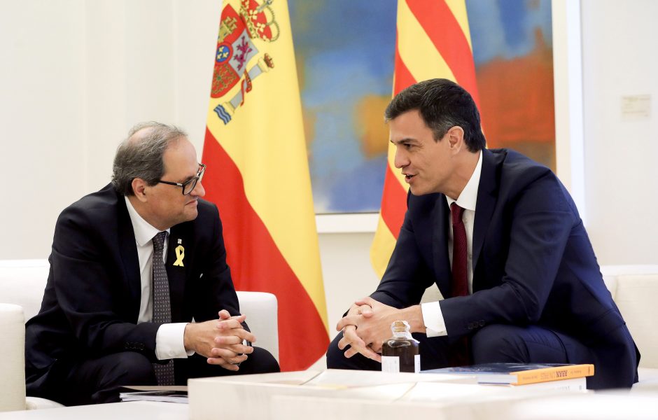 Ispanijos ir Katalonijos lyderiai susitiko spręsti nesutarimų dėl regiono atsiskyrimo
