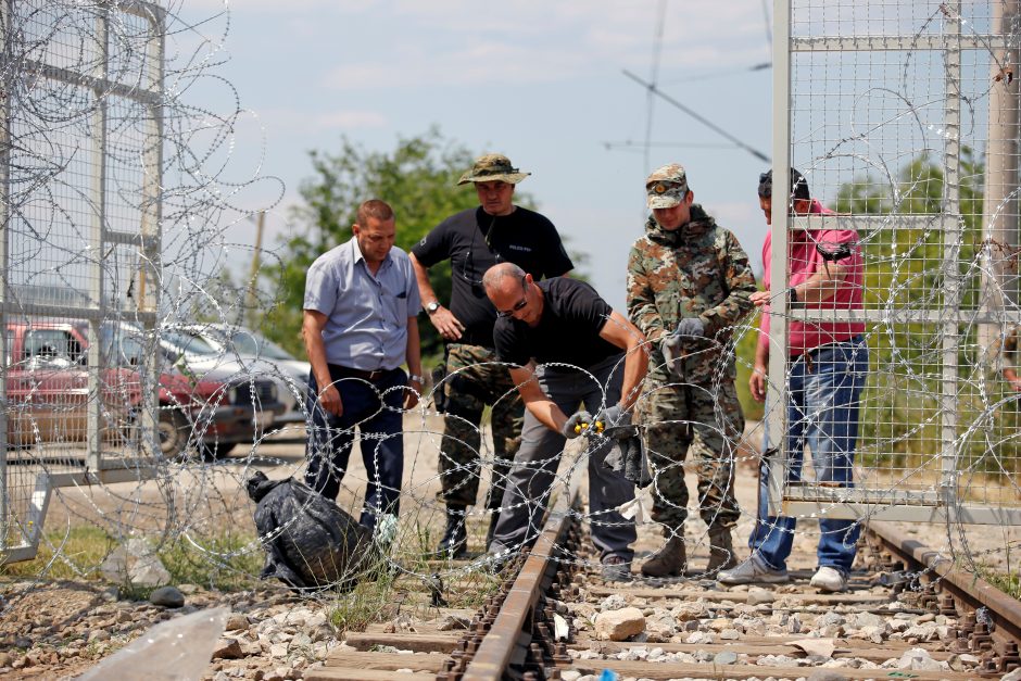 Evakuota Graikijos pasienyje buvusi migrantų stovykla