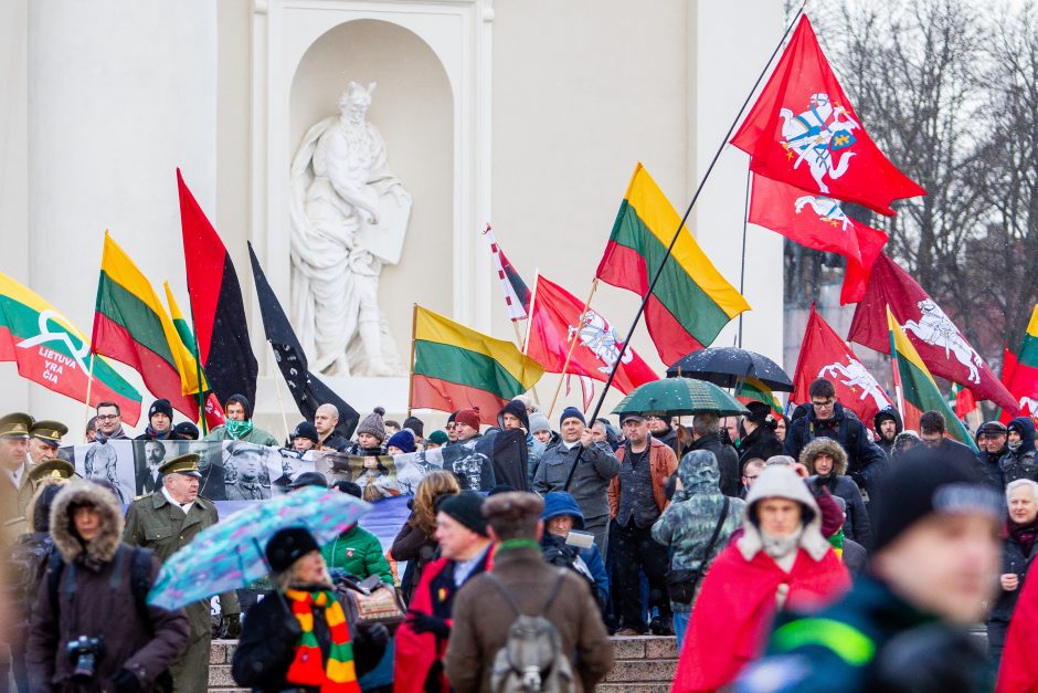 Šventinis trijų Baltijos valstybių pakėlimo ceremonija ir trispalvės nešimas 