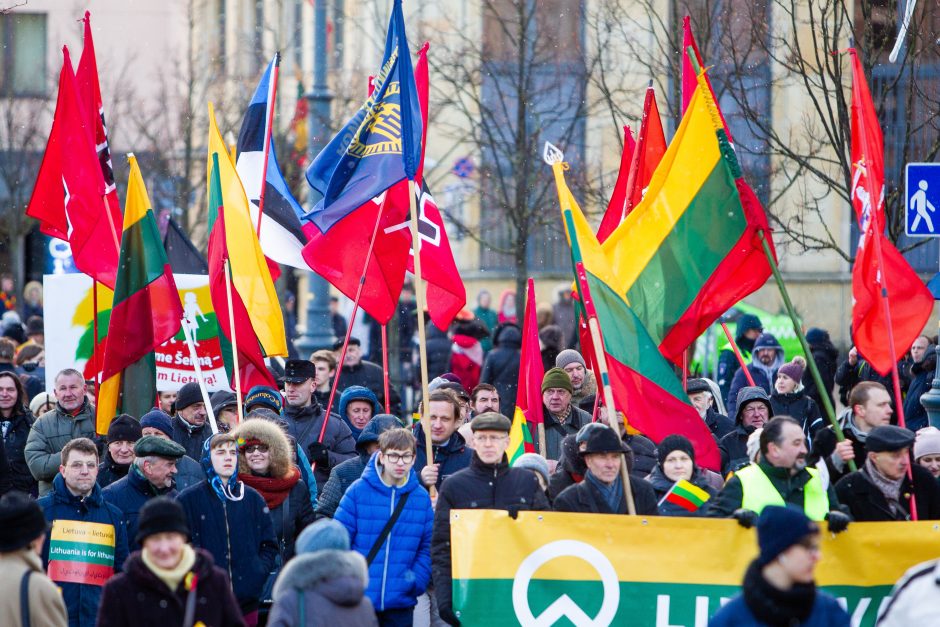 Šventinis trijų Baltijos valstybių pakėlimo ceremonija ir trispalvės nešimas 